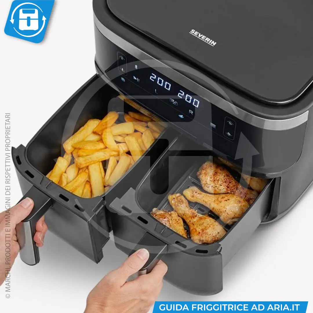 Programmi e funzioni friggitrice ad aria doppio cestello