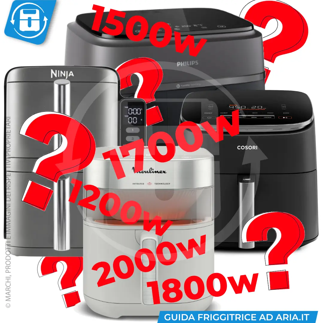 come scegliere la potenza della friggitrice ad aria