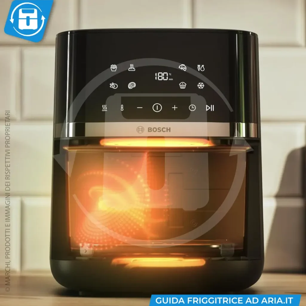 friggitrice ad aria con doppia resistenza