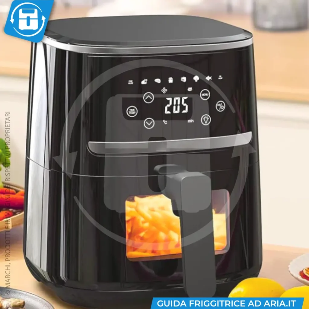 friggitrice ad aria con finestra