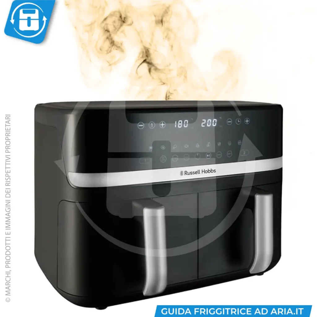 fumo e odori forti in friggitrice ad aria
