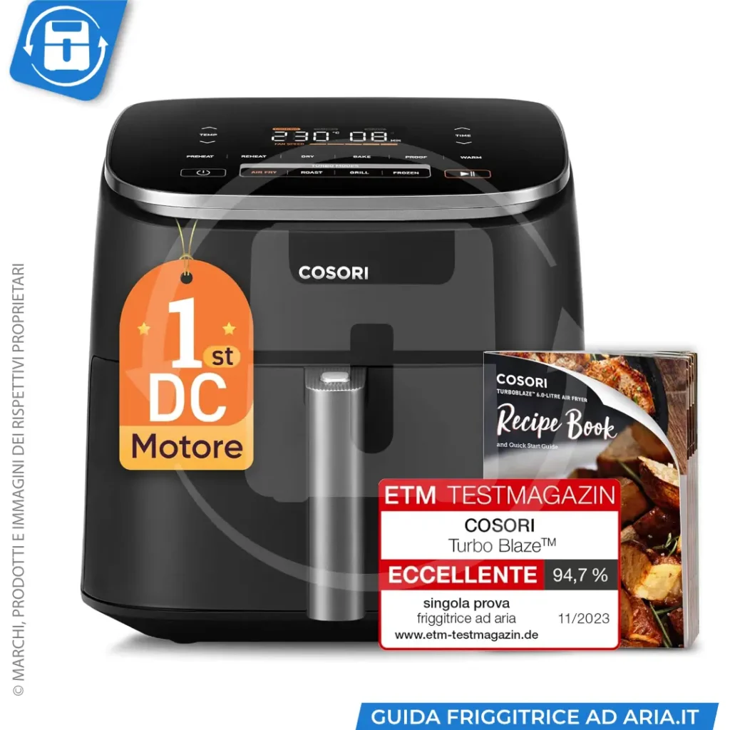 COSORI Friggitrice ad Aria Turbo Blaze 6 Litri