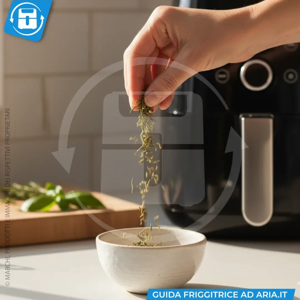 disidratare erbe e spezie in friggitrice ad aria