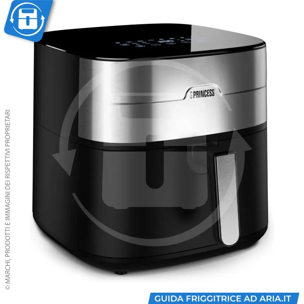 friggitrice ad aria Princess Dual Heat 8 L