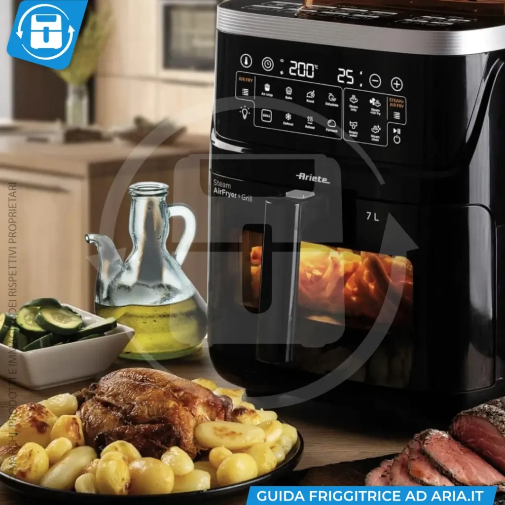 friggitrice ad aria con luce interna