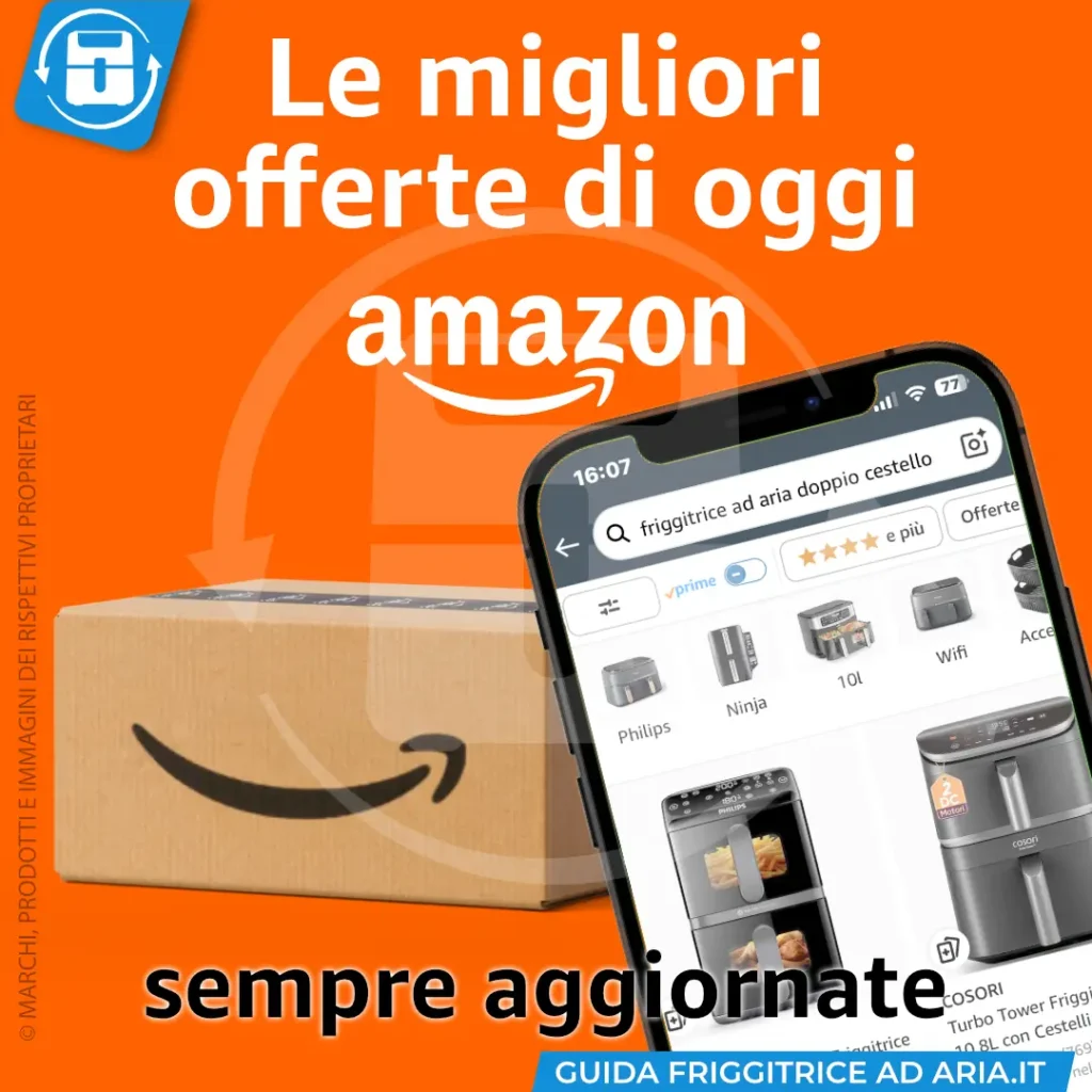 Offerte friggitrice ad aria doppio cestello