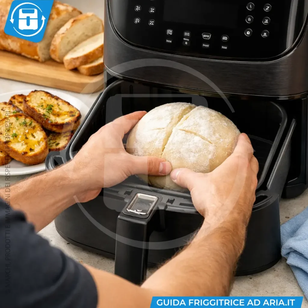 cuocere o tostare il pane in friggitrice ad aria