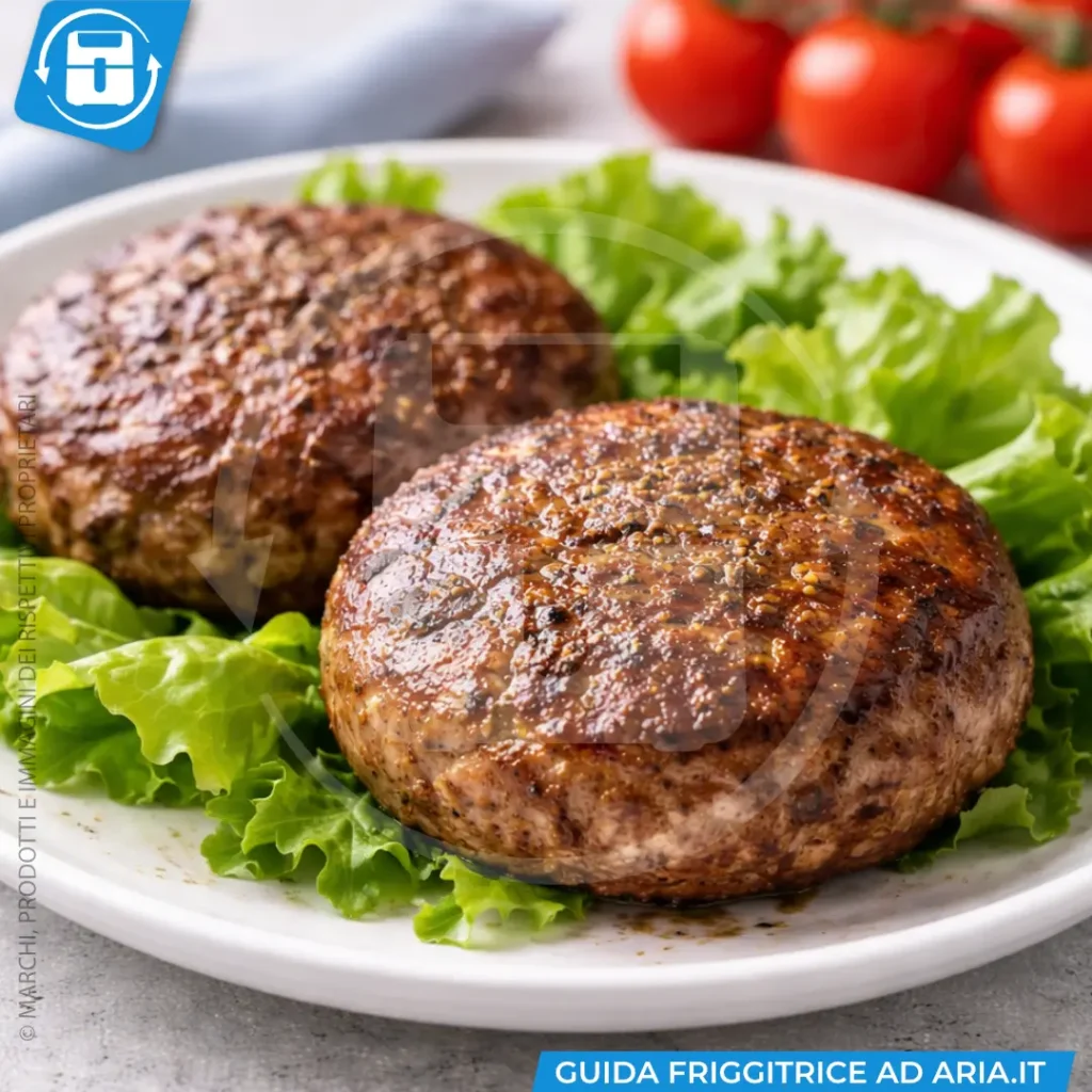 hamburger in friggitrice ad aria