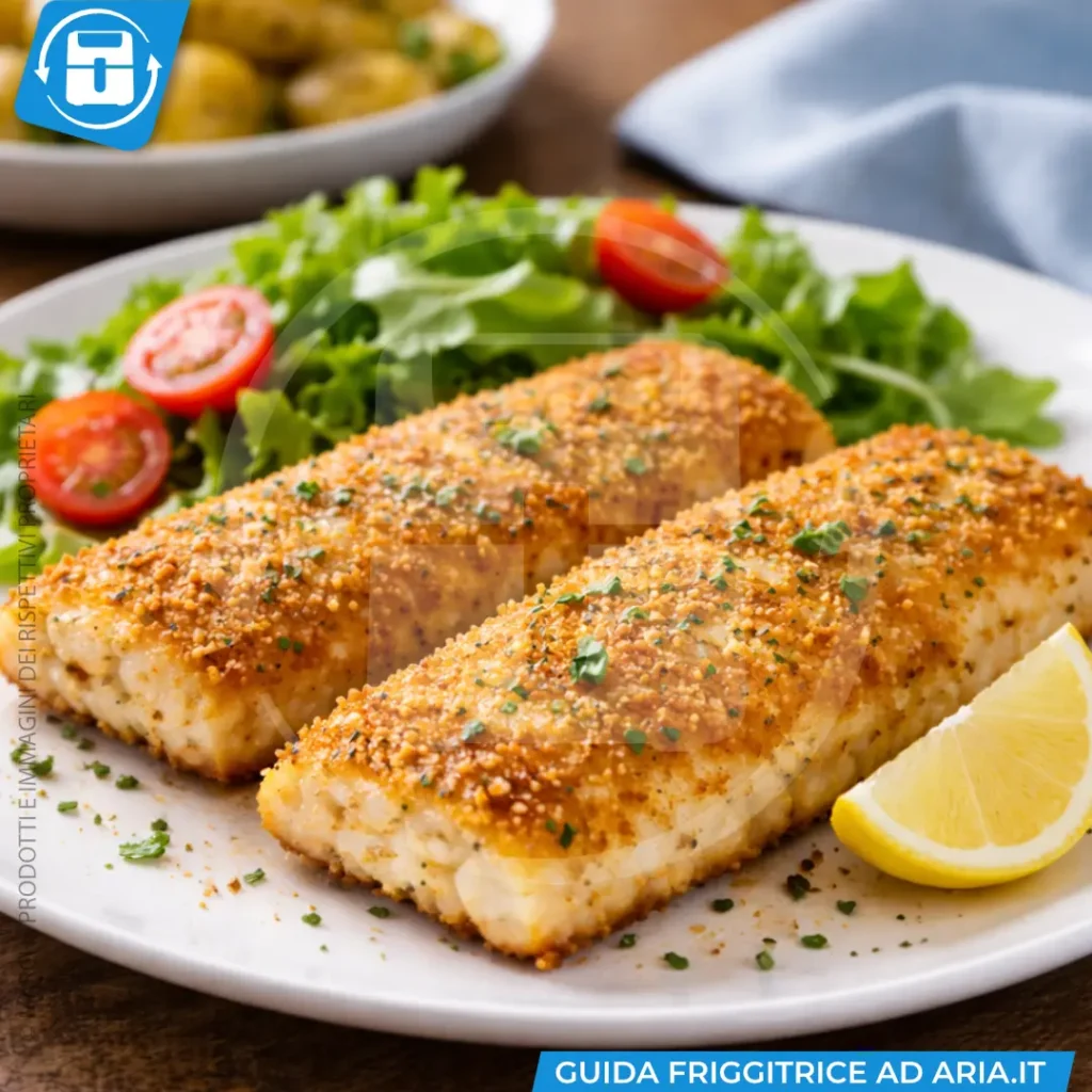 merluzzo panato in friggitrice ad aria