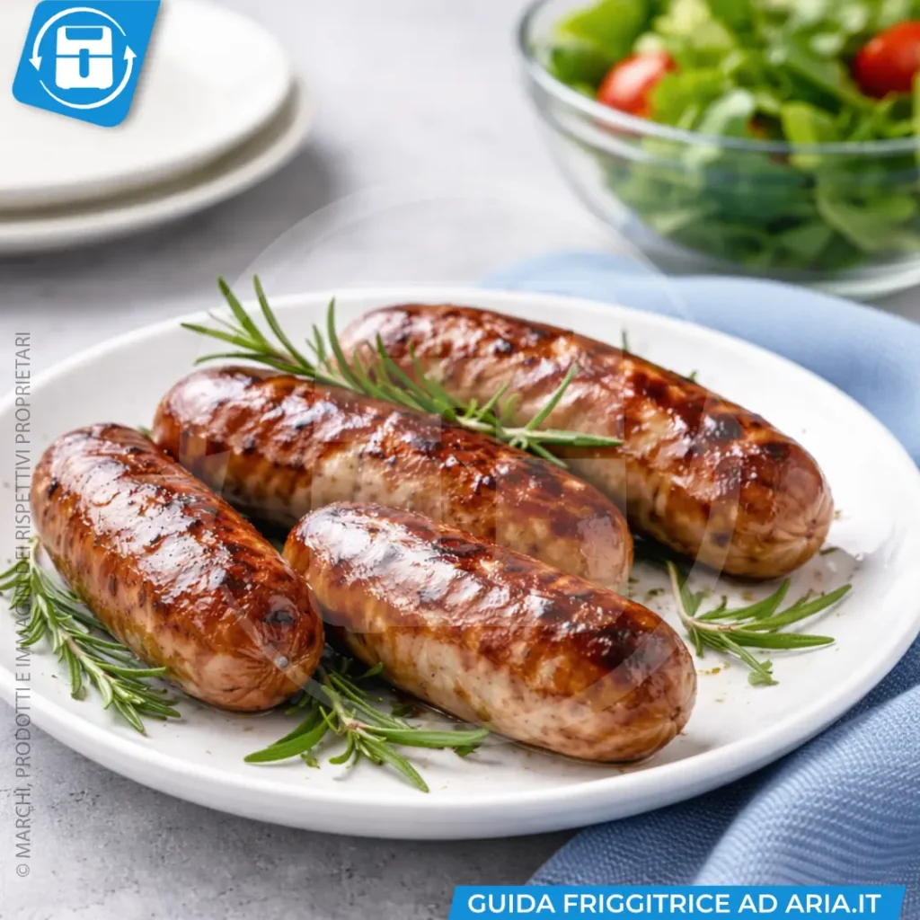 salsicce in friggitrice ad aria